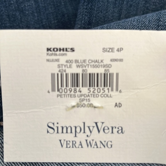 Simply Vera Denim Capris size 4P - Picture 7 of 7